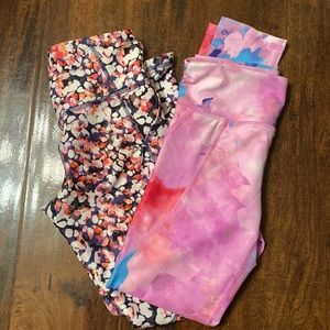 2 pair of girls leggings. 8 Medium